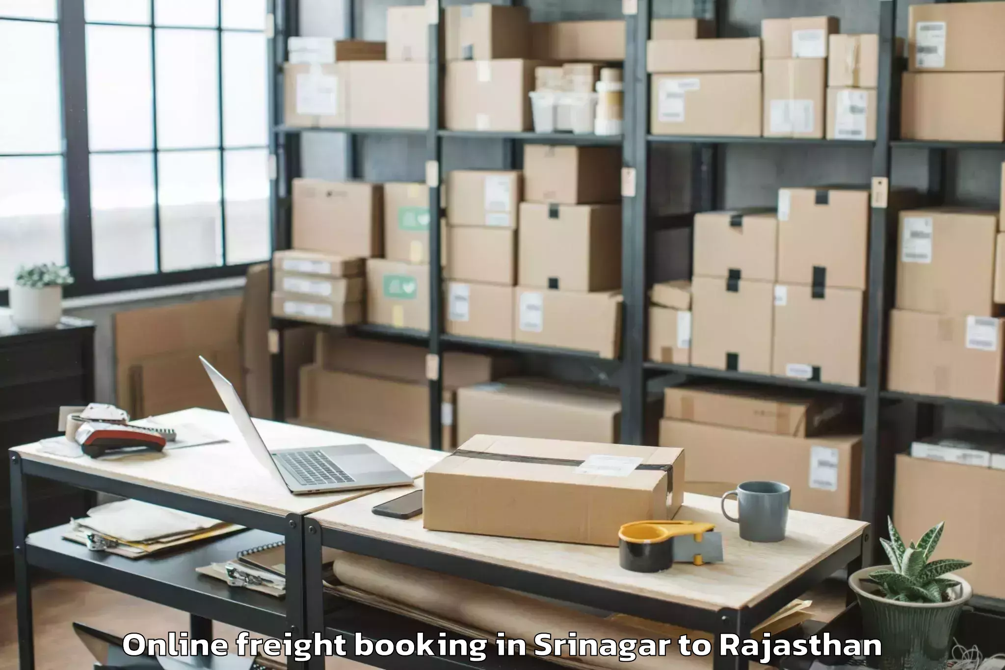 Quality Srinagar to Rajasthan Online Freight Booking